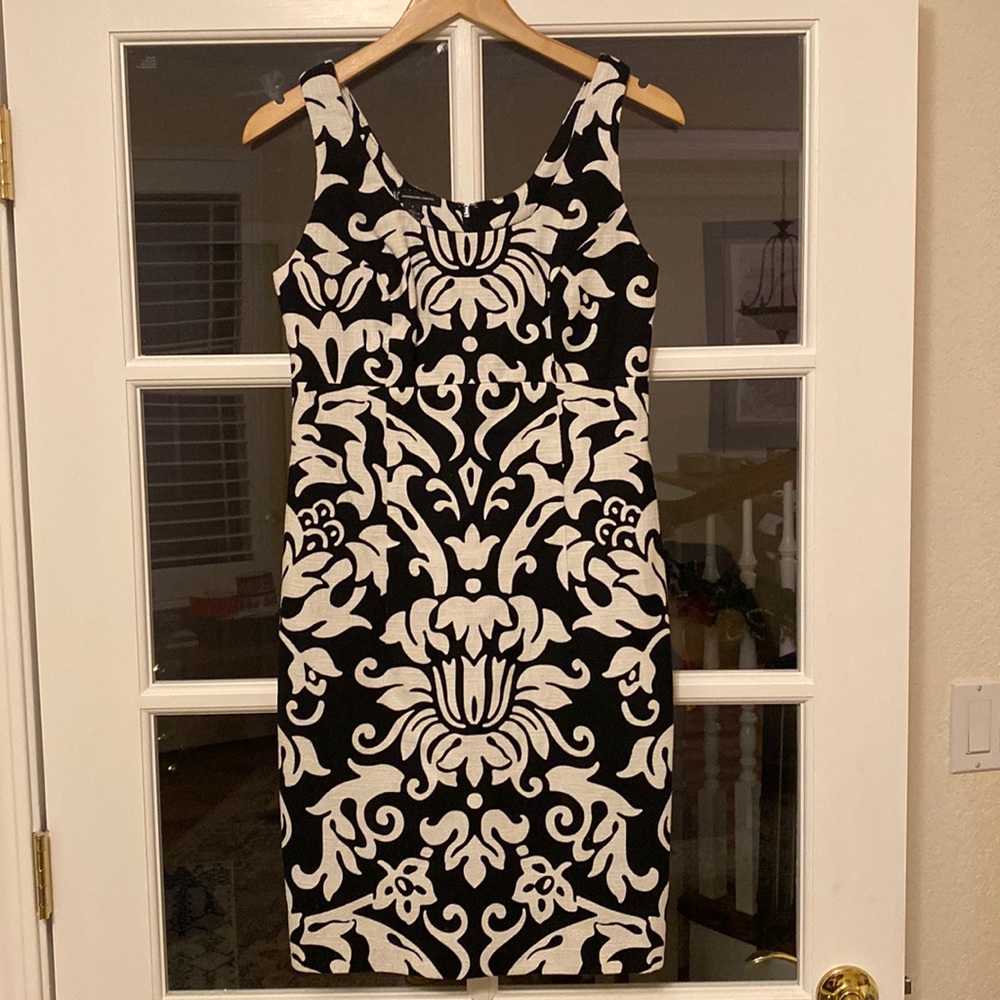INC Black and White Floral Dress